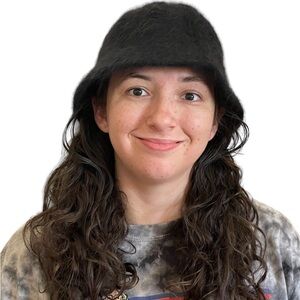 EUC Black soft real fur bucket hat